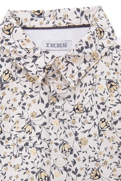 BABY BOYS’ WHITE ORGANIC COTTON SHIRT WITH FLOWER PRINT 3