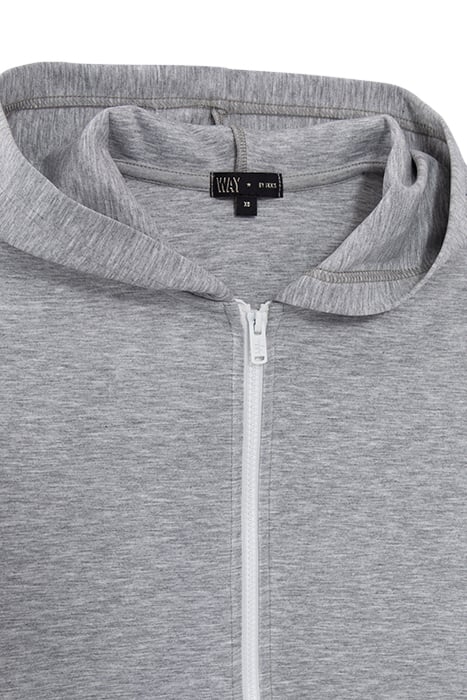 GIRLS’ GREY ZIPPED HOODED OVERSIZE CARDIGAN 3