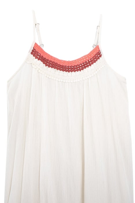 GIRLS’ OFF-WHITE LONG DRESS WITH LACE AND EMBROIDERY 3