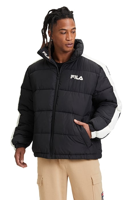 LESZNO 90'S PUFFER JACKET BLACK-ANTIQUE WHITE 1