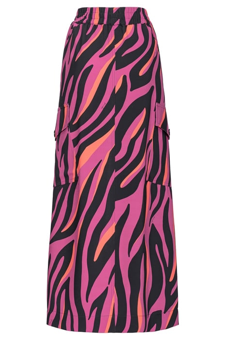 GASTLY GONNA CADY STAMPATO BOUGAINVILLEA/BLACK/ORANGE 3