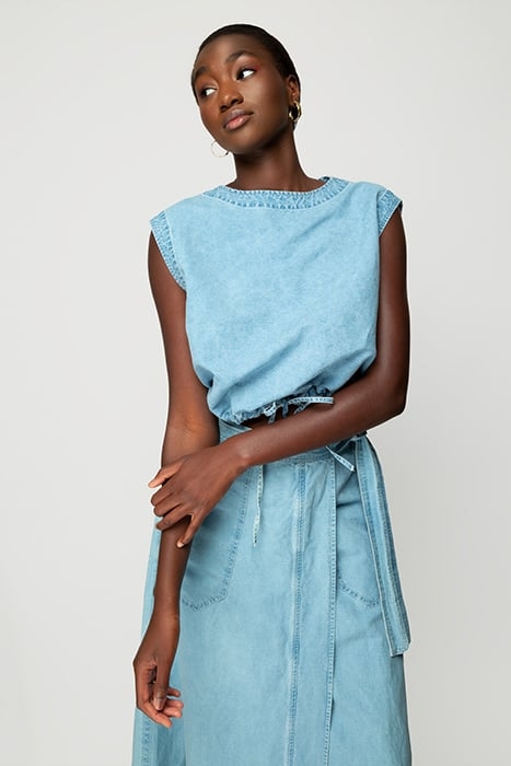 DENIM WRAP SKIRT ULTRA LIGHT 4