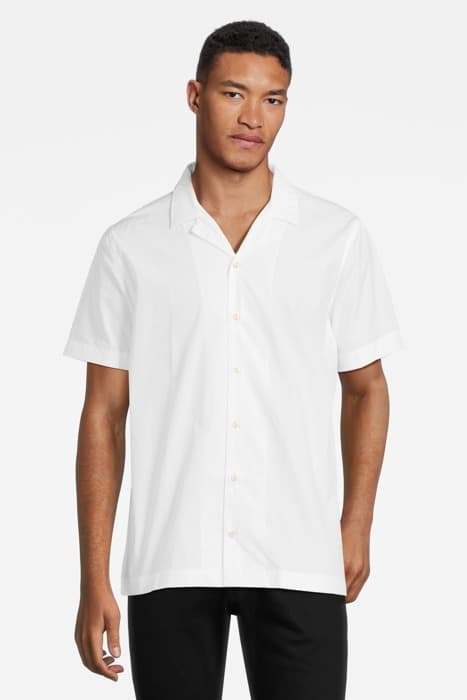 White Slim Fit Camp Shirt by Suitsupply