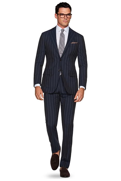 NAVY STRIPED LAZIO SUIT by Suitsupply