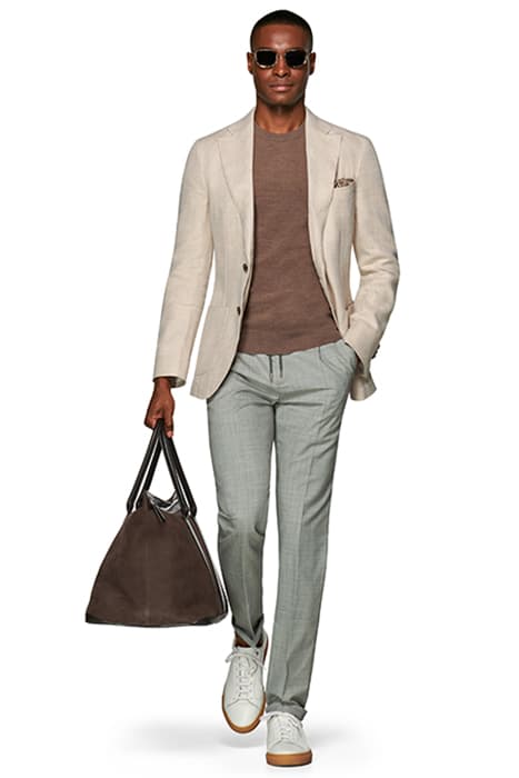 LIGHT BROWN HERRINGBONE HAVANA BLAZER by Suitsupply