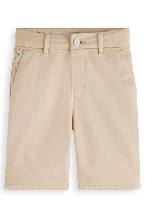 GARMENT DYED HEM PRINT DETAIL CHINO SHORTS PEACH by Scotch & Soda