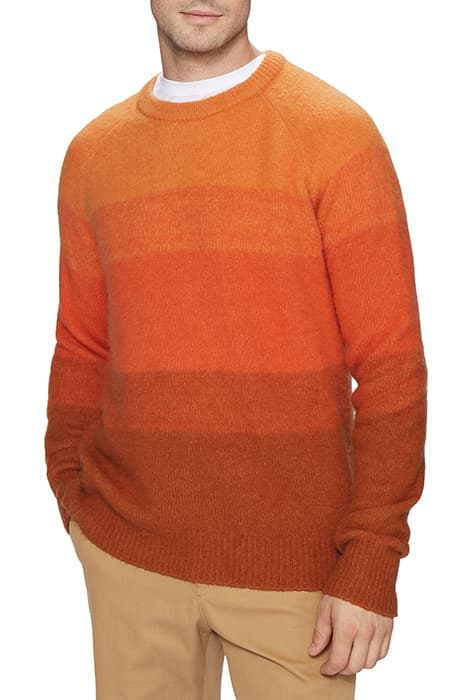 RYDAL LS OMBRE CREW NECK LT-ORANGE by Ted Baker