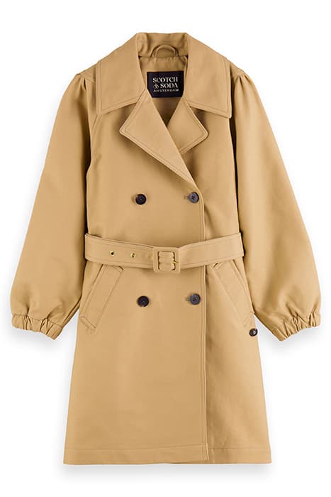 LONGER-LENGTH CLASSIC TRENCH COAT SAND by Scotch & Soda