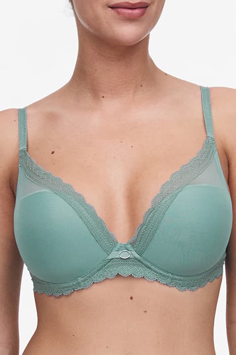 PARISIAN ALLURE - PLUNGE T-SHIRT BRA TRELLIS GREEN by Chantelle