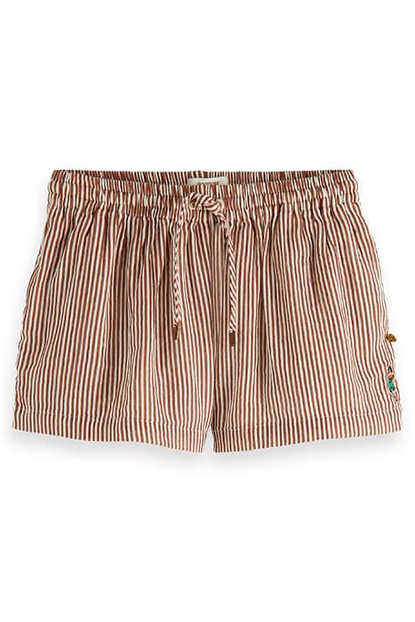 WIDE-LEG STRIPED SHORTS IN ORGANIC COTTON COMBO X by Scotch & Soda