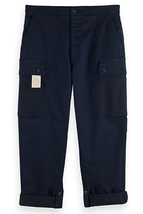 SEASONAL FIT- WIDE TWILL CARGO PANT NAVY by Scotch & Soda