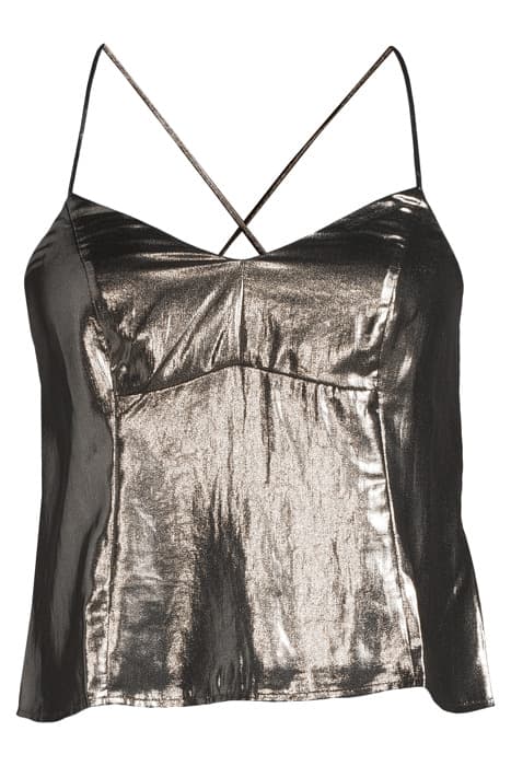 EO/ SILVER CAMI TOP GUN METAL by Calvin Klein