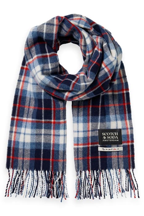 WOVEN WOOL-BLEND CHECK SCARF COMBO B by Scotch & Soda