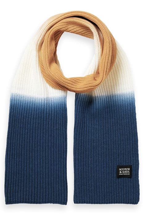 COTTON-BLEND DIP-DYE RIB KNIT SCARF COMBO A by Scotch & Soda