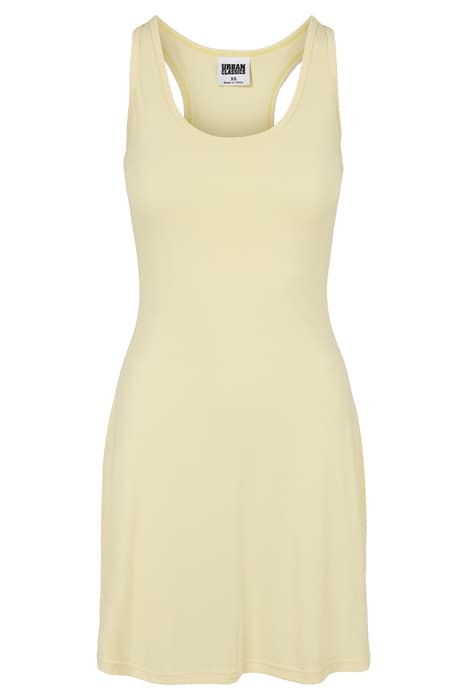 LADIES MODAL SHORT RACER BACK DRESS SOFTYELLOW by Urban Classics