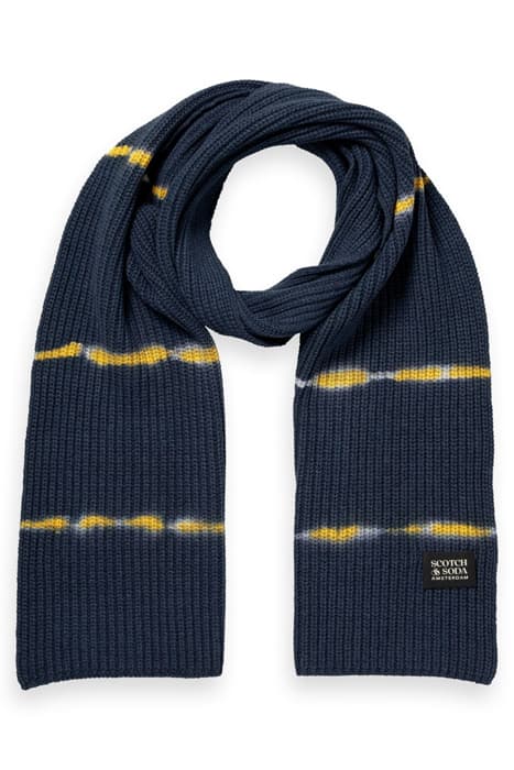 COTTON-BLEND DIP-DYE RIB KNIT SCARF COMBO C by Scotch & Soda