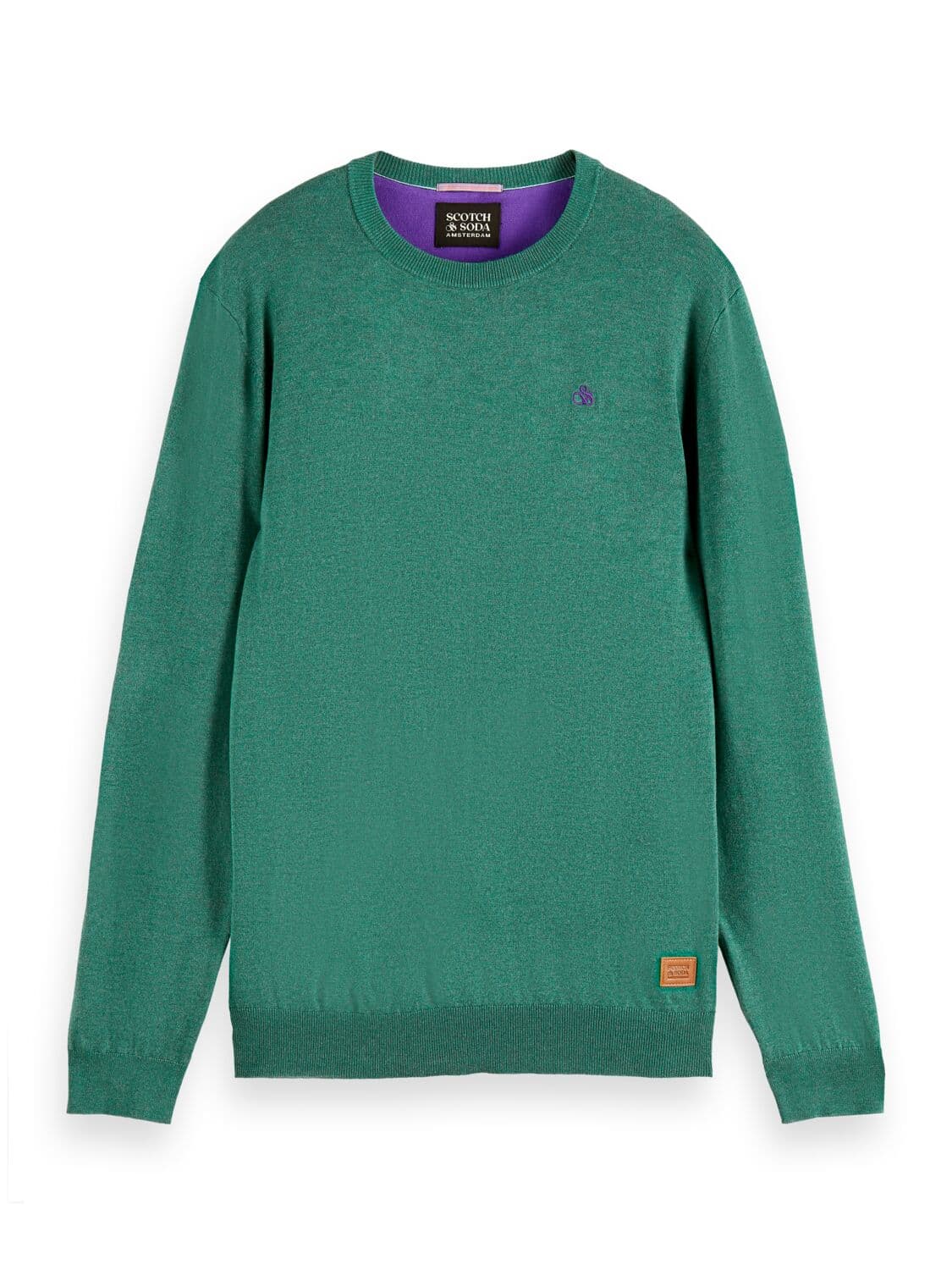 ESSENTIALS ECOVERO VISCOSE MELANGE CREWNECK PULLOVER PREPPY  by Scotch & Soda