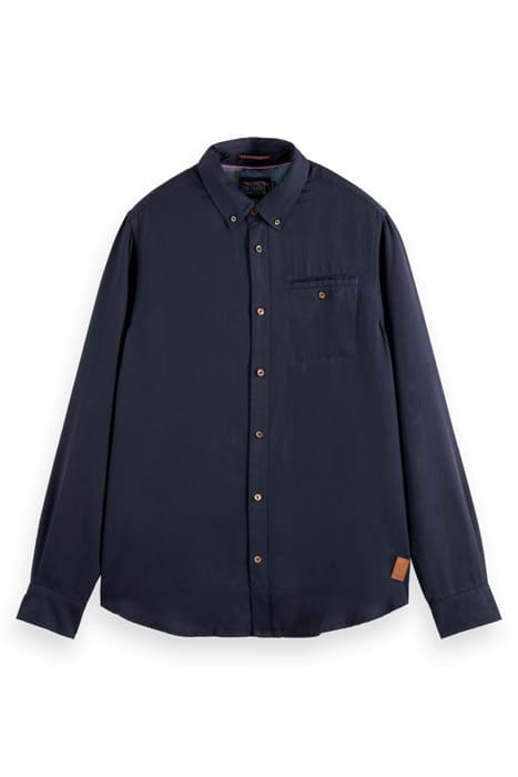 REGULAR FIT LYOCELL SHIRT NAVY by Scotch & Soda