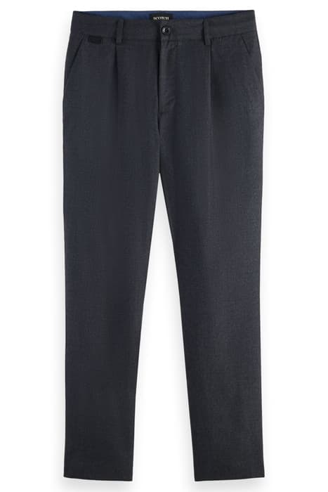 BLAKE - REGULAR SLIM-FIT PLEATED WOOL BLEND CHINO GRAPHITE M by Scotch & Soda