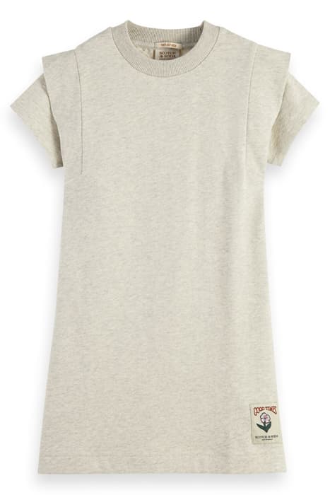 FOLDED SHOULDER SHORT- SLEEVED SWEAT DRESS GREY MELANGE by Scotch & Soda