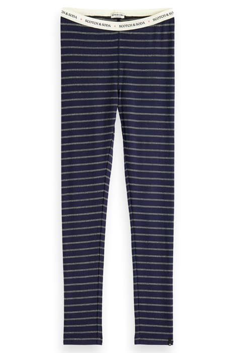 STRIPED LUREX LEGGINGS NIGHT by Scotch & Soda