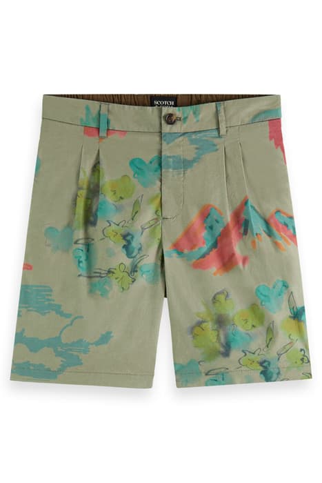 TWILT - PRINTED POPLIN PLEATED CHINO SHORTS COMBO A by Scotch & Soda