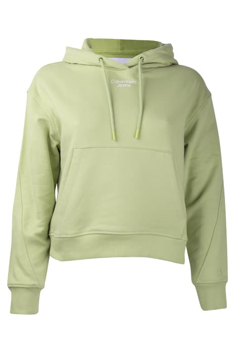 STACKED LOGO HOODIE JADED GREEN by Calvin Klein