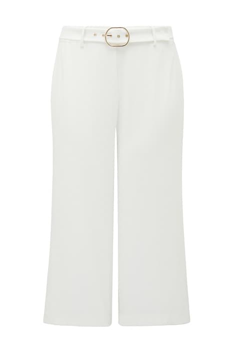 ARI CURVE BELTED CULOTTE PANTS PORCELAIN by Forever New