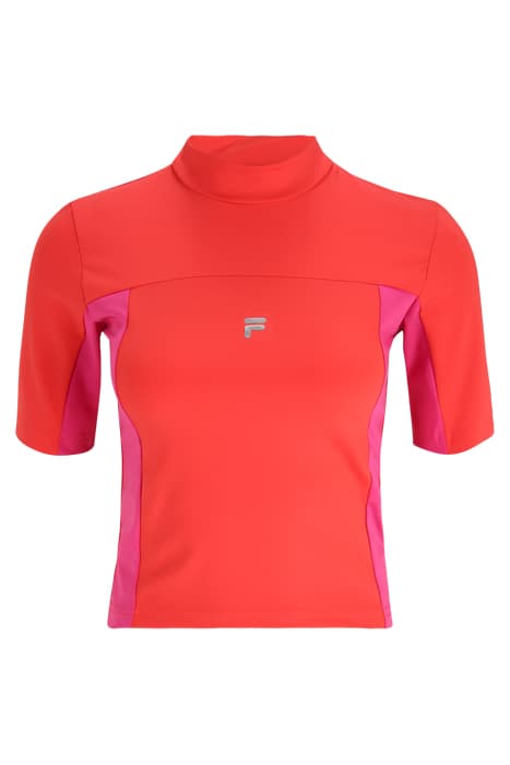 RIVA CROPPED TEE BITTERSWEET-PINK YARROW by FILA