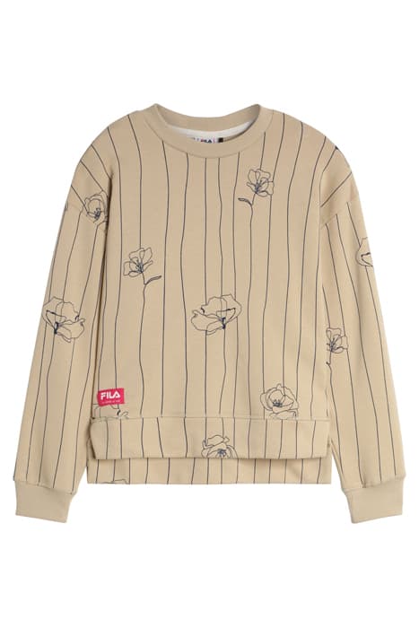 TALHEIM AOP CREW SWEAT FIELDS OF RYE POPPY AOP by FILA