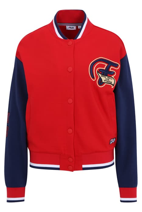 ZIEKO COLLEGE JACKET TRUE RED-MEDIEVAL BLUE by FILA