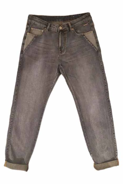 TAPERED JEANS BLACK GOLD TWILL DENIM GREY DENIM by Summum Woman