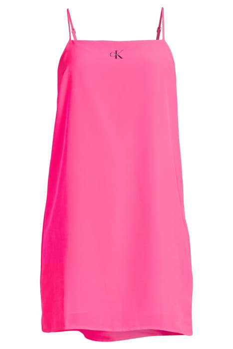 EO/ CAMI SLIP DRESS NEON PINK by Calvin Klein