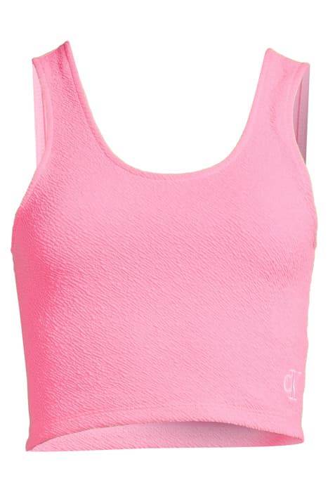 EO/ SLUB RIB BRALETT NEON PINK by Calvin Klein