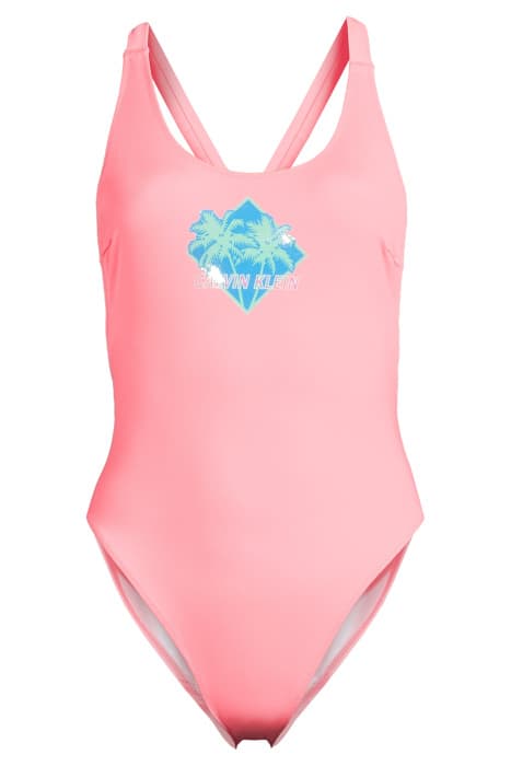 ONE PIECE NEON CORAL PINK by Calvin Klein