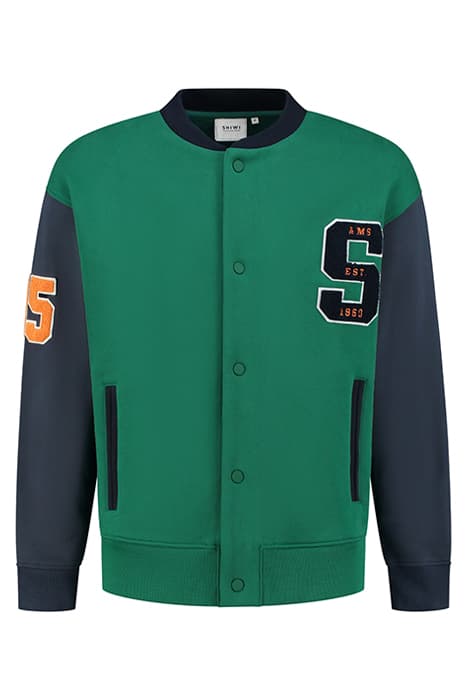 MEN VARSITY JACKET IVY LEAGUE BOTTLE GREEN by Shiwi