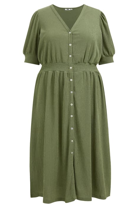 DRESS MIDI MOSS GREEN by WE Fashion