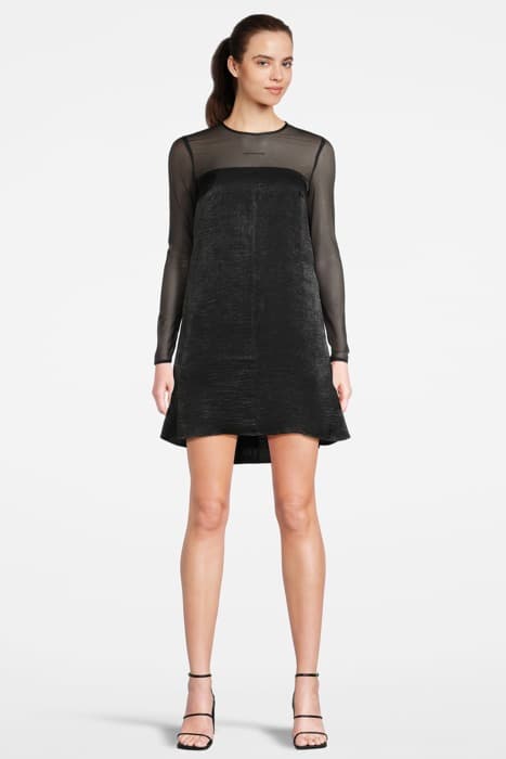 EO/ FABRIC MIX DRESS CK BLACK by Calvin Klein