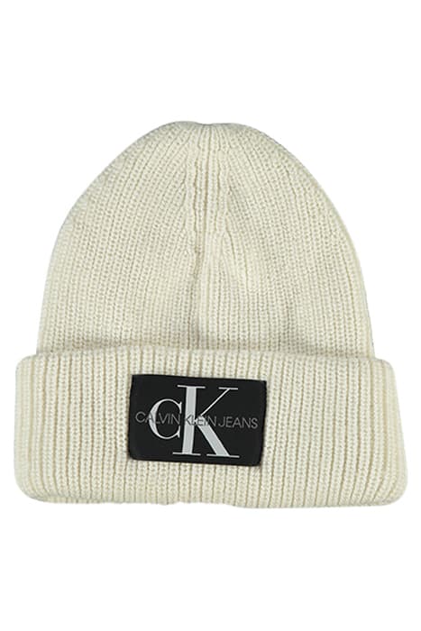 EO/MONOGRAM BEANIE W WHITE by Calvin Klein