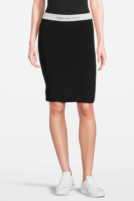 EO/ KNITTED SKIRT CK BLACK by Calvin Klein