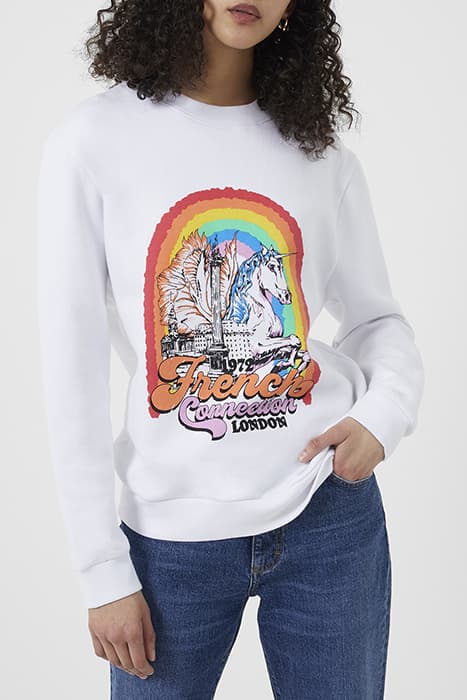 PEGASUS GRAPHIC SWEAT LINEN WHITE by French Connection