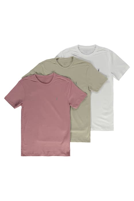 BRACE SS CREW 3 PK GREEN/PINK/OPT WHT by AllSaints