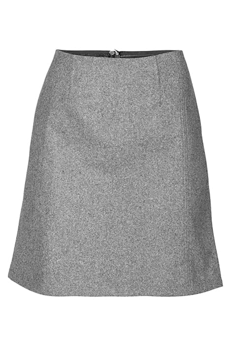 SKIRT WOOL BLEND GREY MELANGE by Geisha