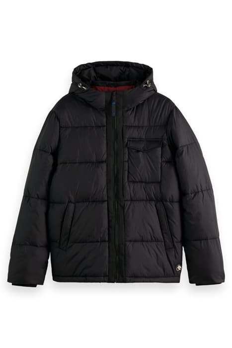 HOODED PUFFER JACKET BLACK by Scotch & Soda