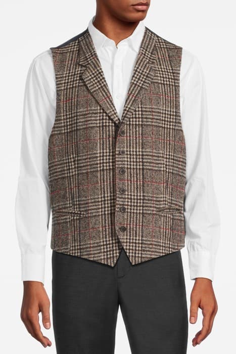 VEST BLUE CHECK by Suitsupply