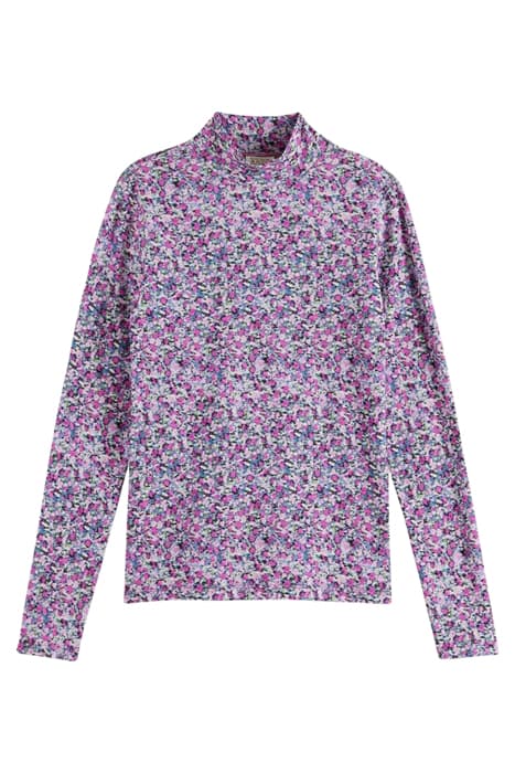 ALL-OVER PRINT SLIM-FIT LONG SLEEVE T-SHIRT ROSARIA PURPLE by Scotch & Soda