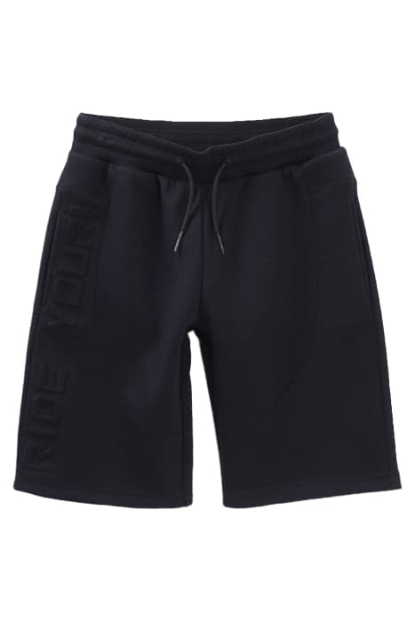 BOYS’ NAVY TECHFLEECE BERMUDAS, EMBOSSED LETTERING by IKKS