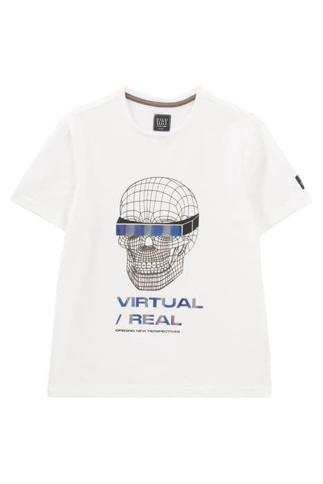 BOYS’ WHITE ORGANIC T-SHIRT WITH 3D-LOOK SKULL by IKKS