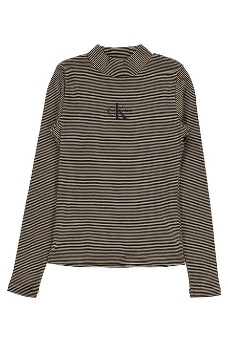 MONOGRAM STRIPE RIB Stripe Ck Black/ Summer Stone by Calvin Klein