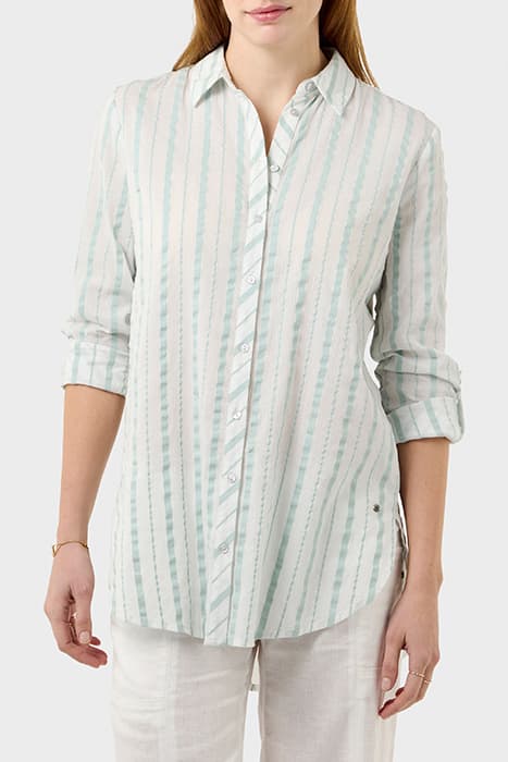 LONG STRIPED BLOUSE ICE MELT by Sandwich